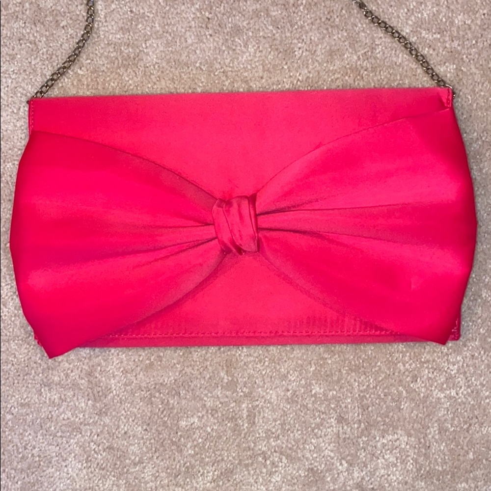 Fuchsia pink bow purse brand new
